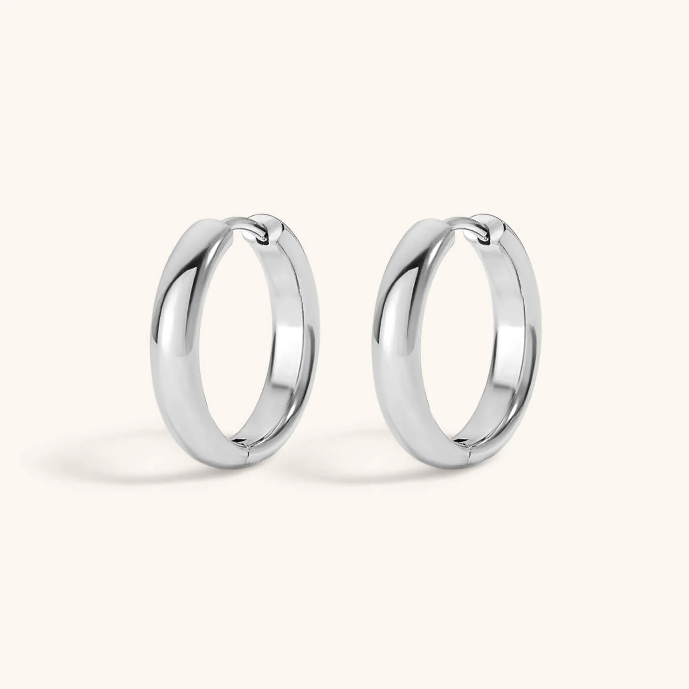 Bold Hoops in Titanium - Image 4