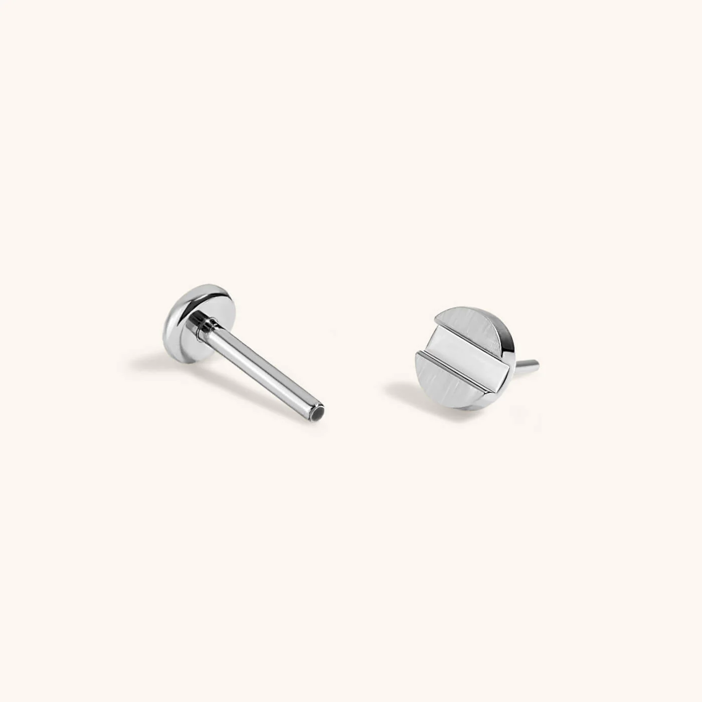 Bolt Push Pin Flat Back Earring - Image 6