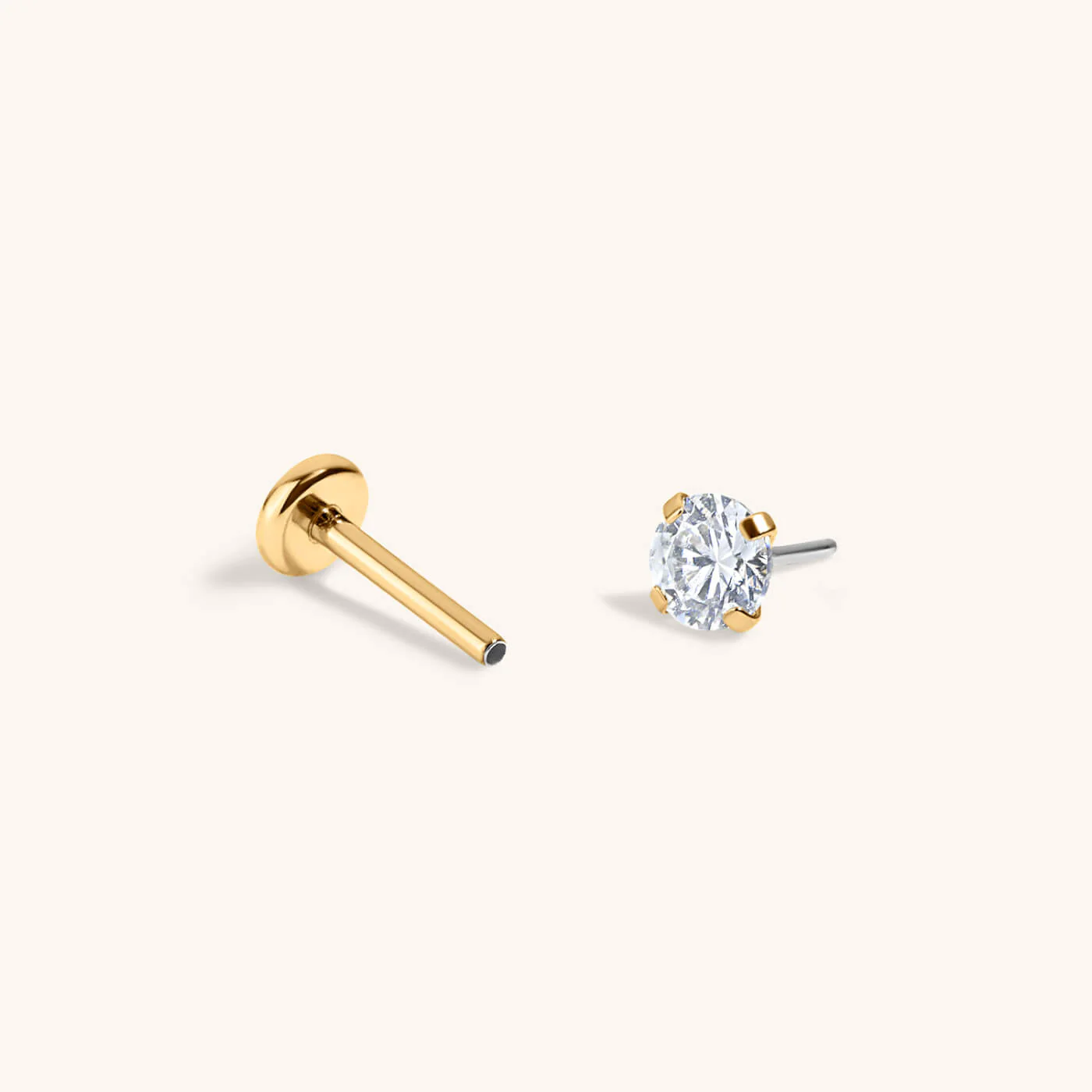 Celestial Crystal Push Pin Flat Back Earring - Image 4