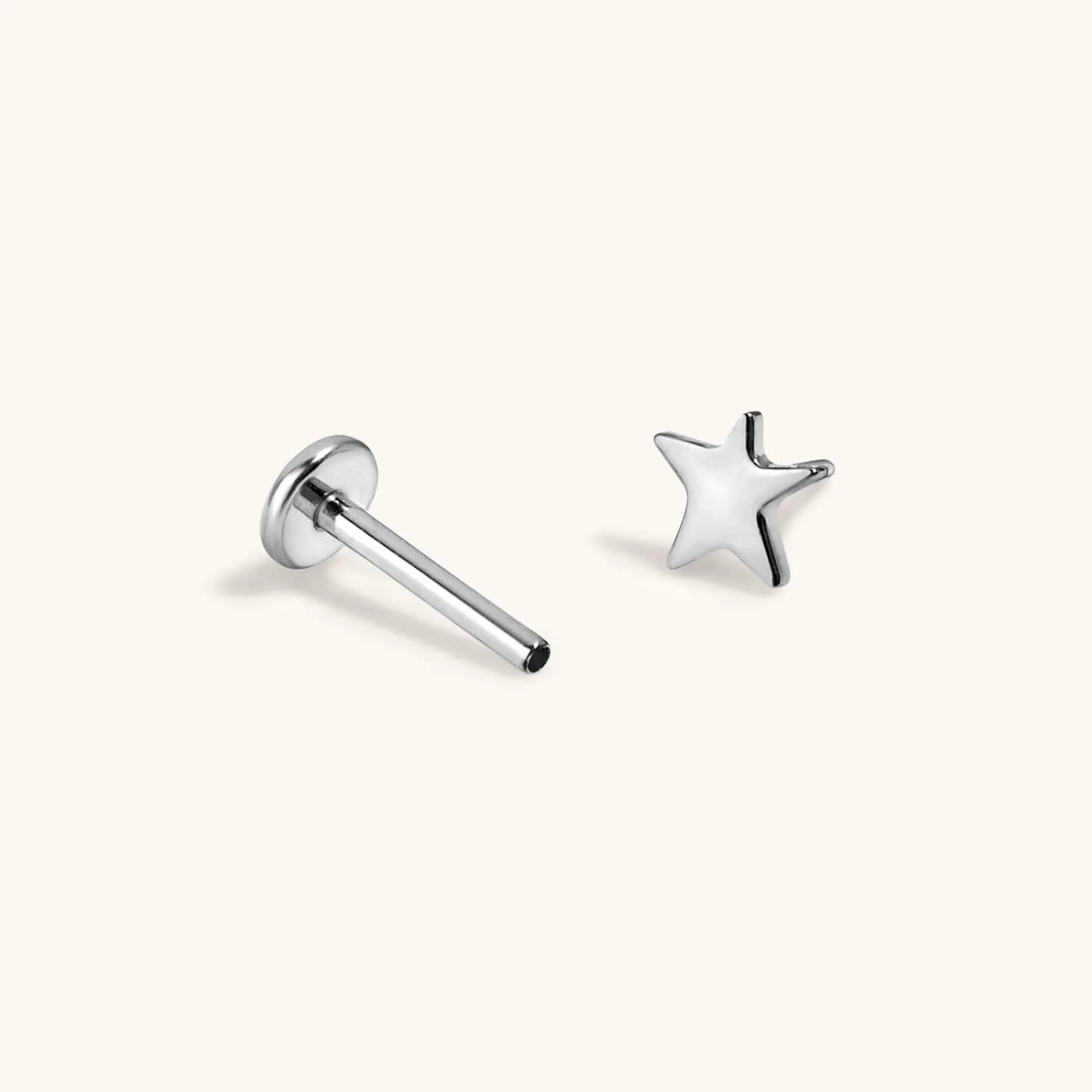 Classic Star Push Pin Flat Back Earring - Image 5