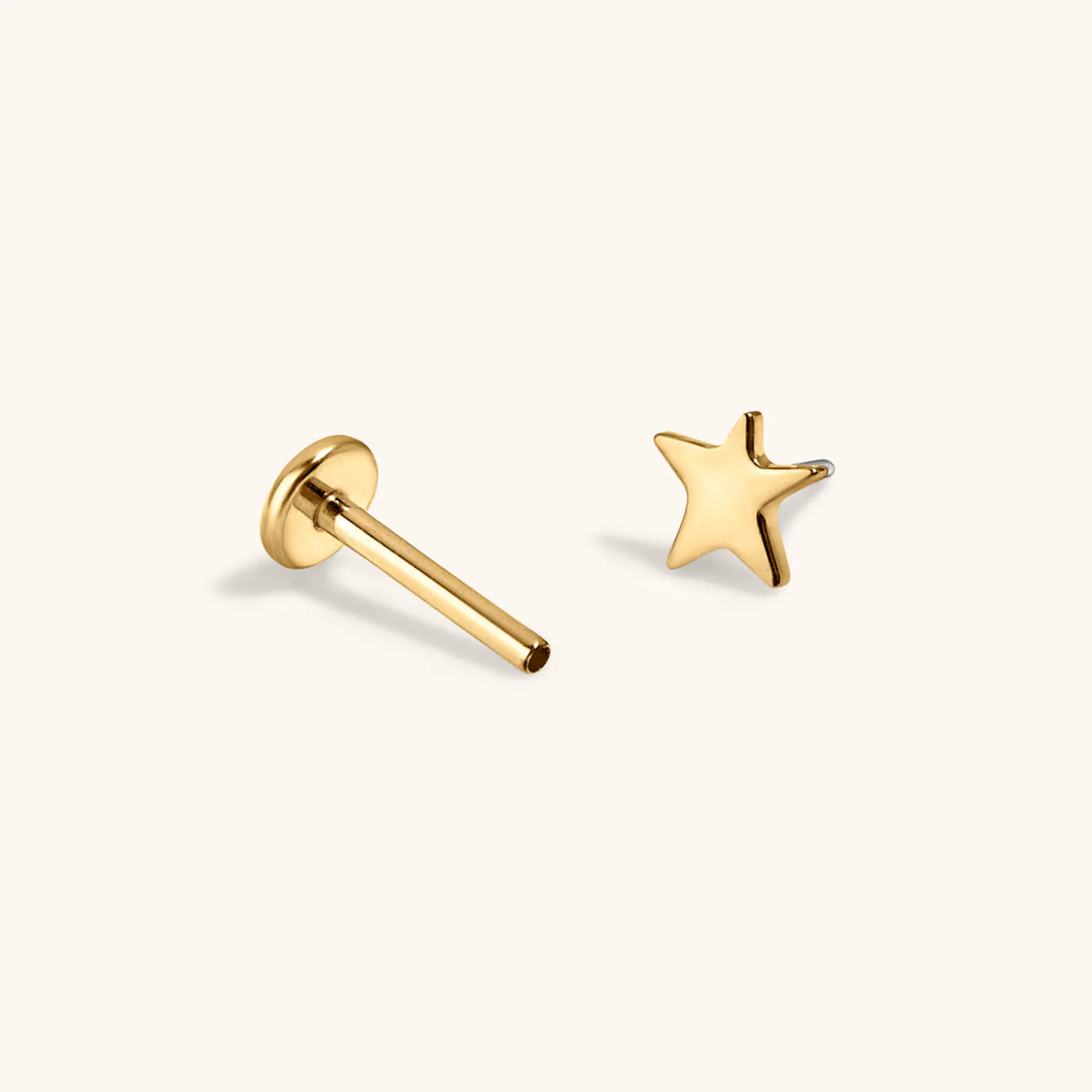 Classic Star Push Pin Flat Back Earring - Image 7