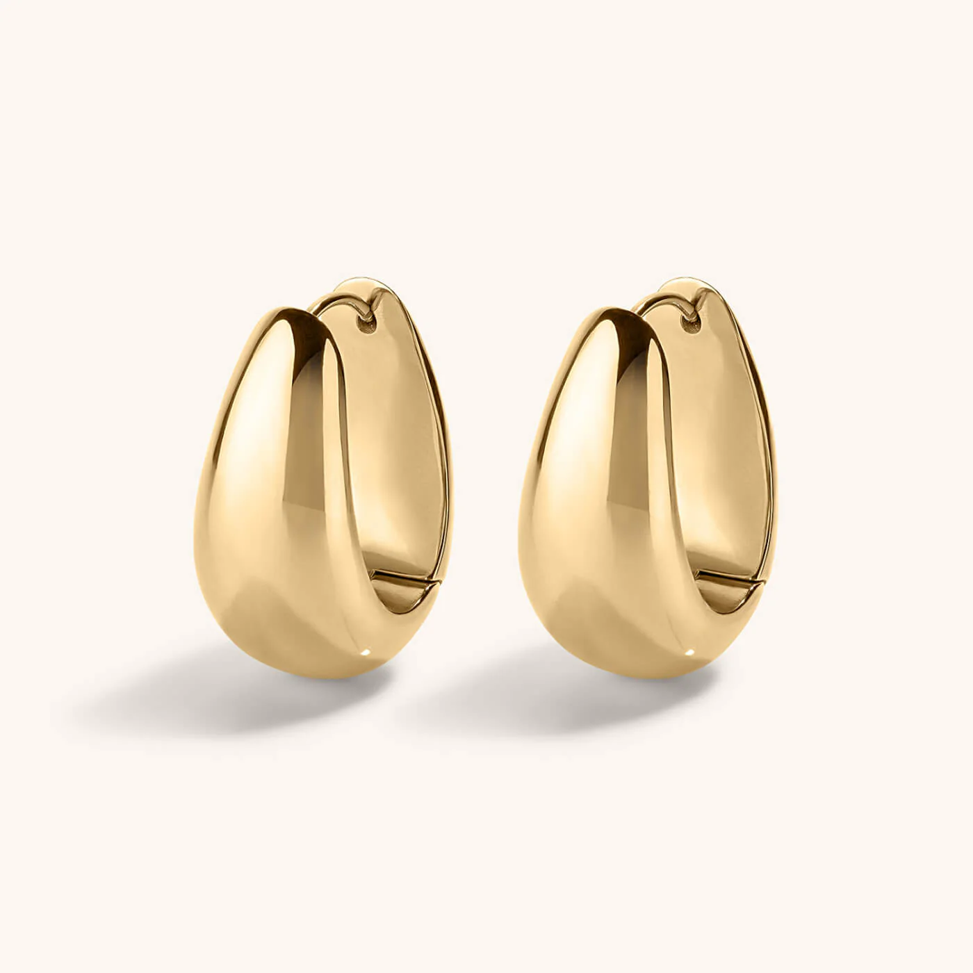 Dewdrop Hoops in Titanium