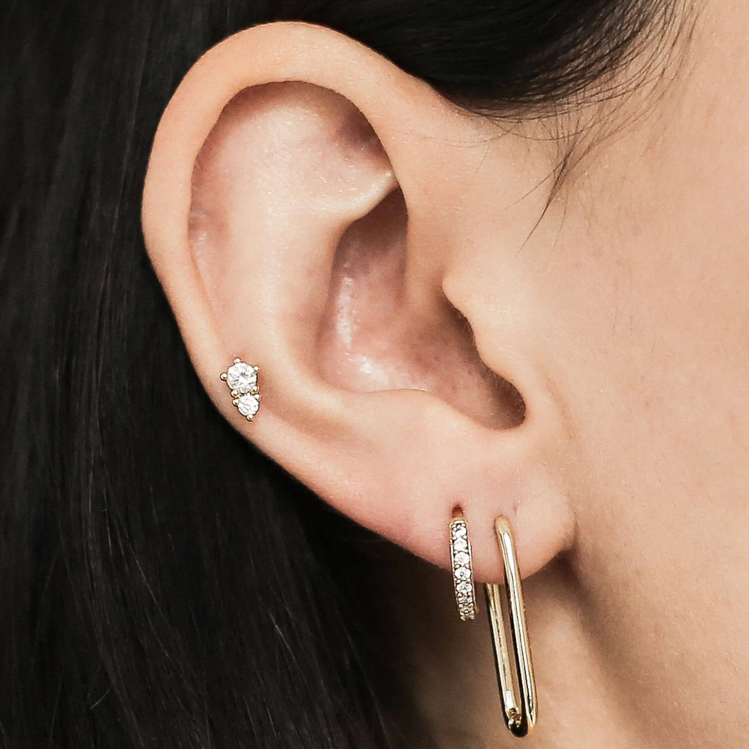Gaia Push Pin Flat Back Earring - Image 3