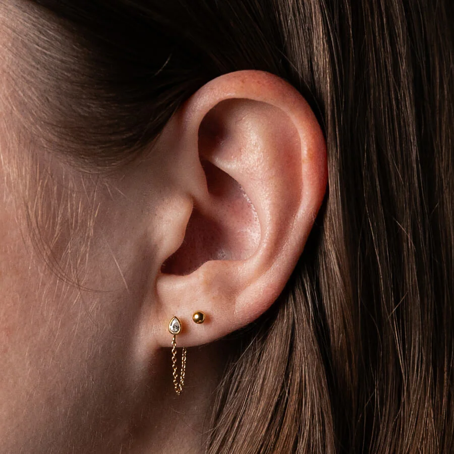 Little Sphere Studs in Titanium - Image 3